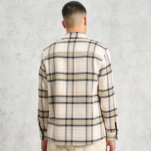 オーバーシャツ HARP CHECK (ECRU/SAGE) Whiting Overshirt