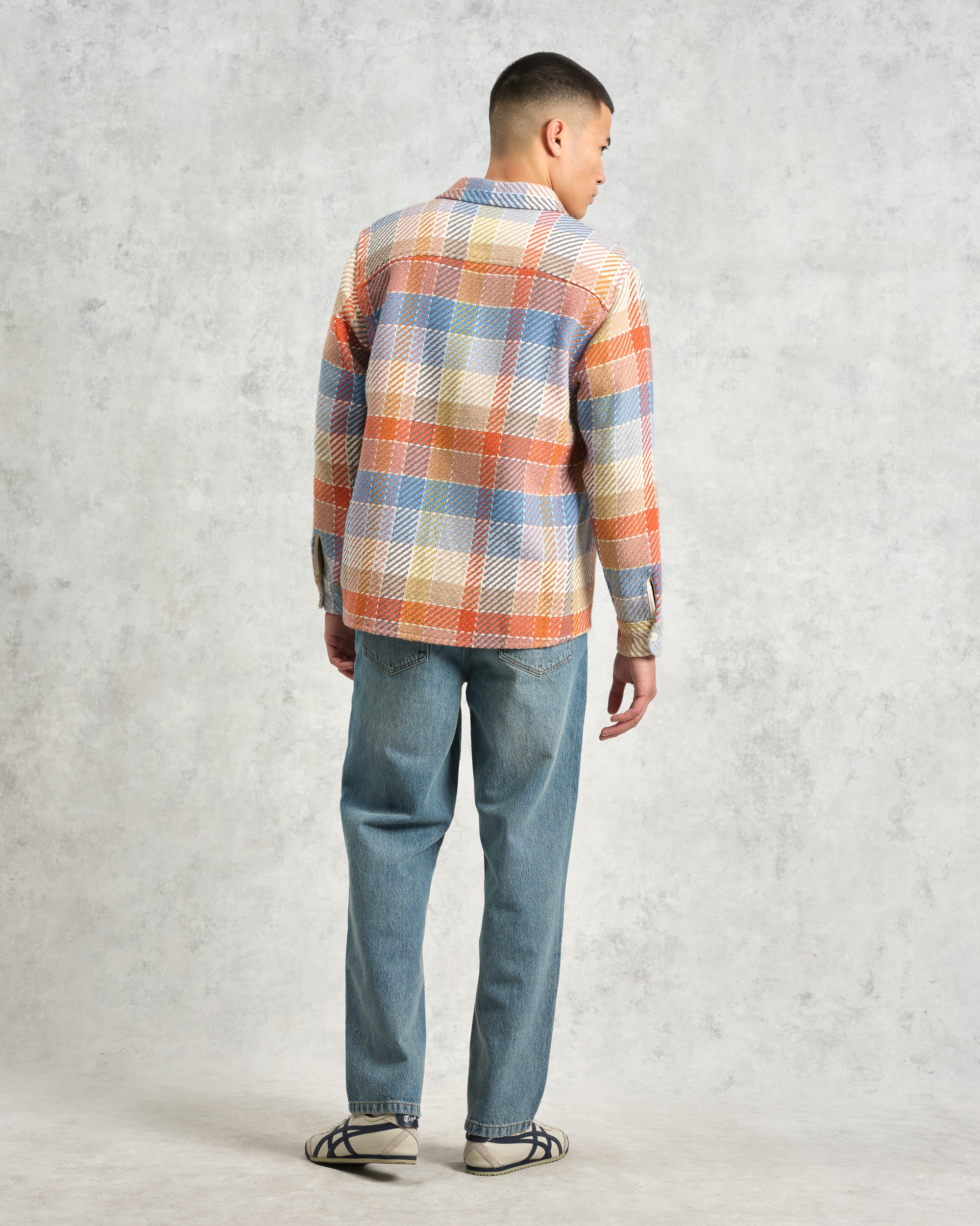 オーバーシャツ PIKE CHECK (ORANGE/BLUE) Whiting Overshirt