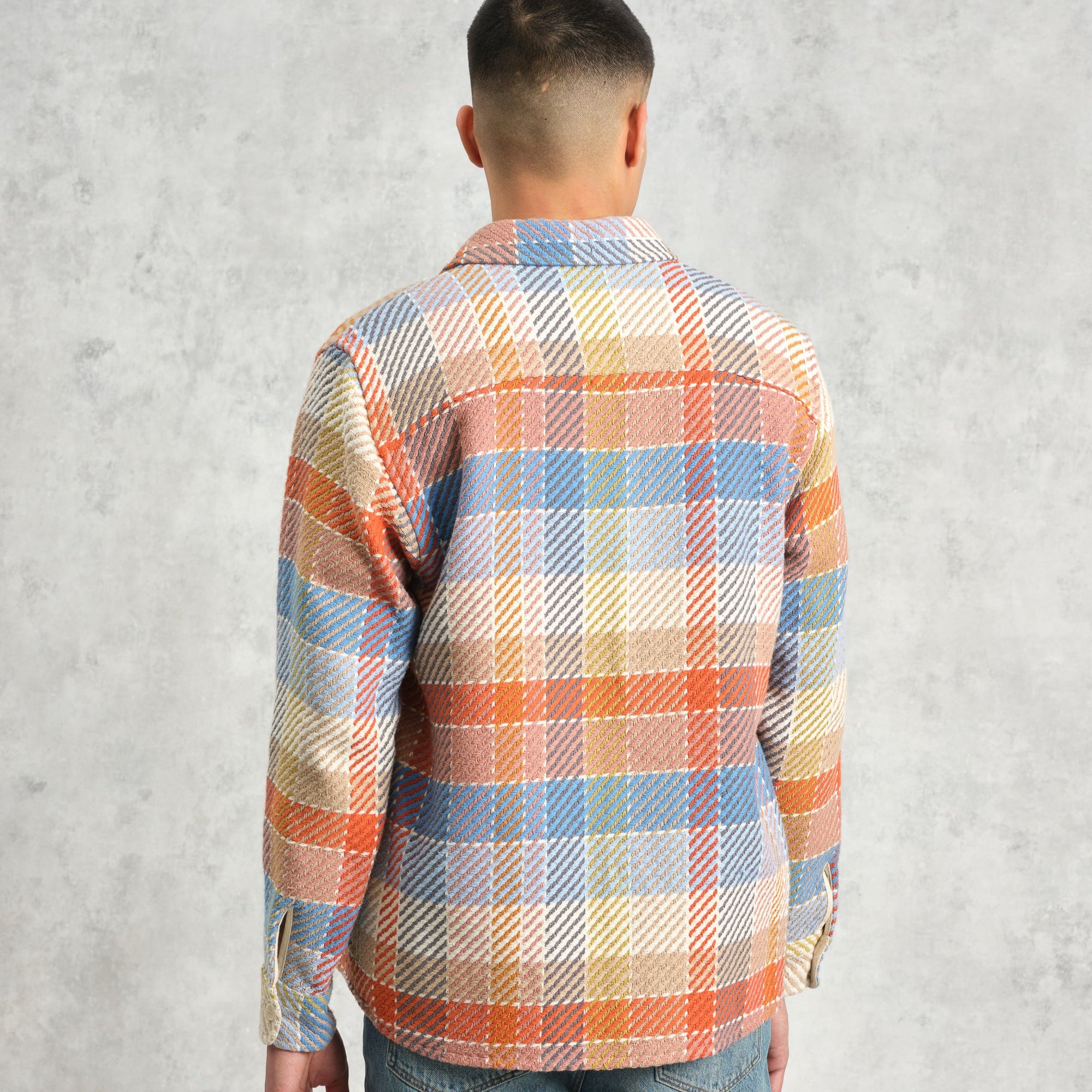 オーバーシャツ PIKE CHECK (ORANGE/BLUE) Whiting Overshirt