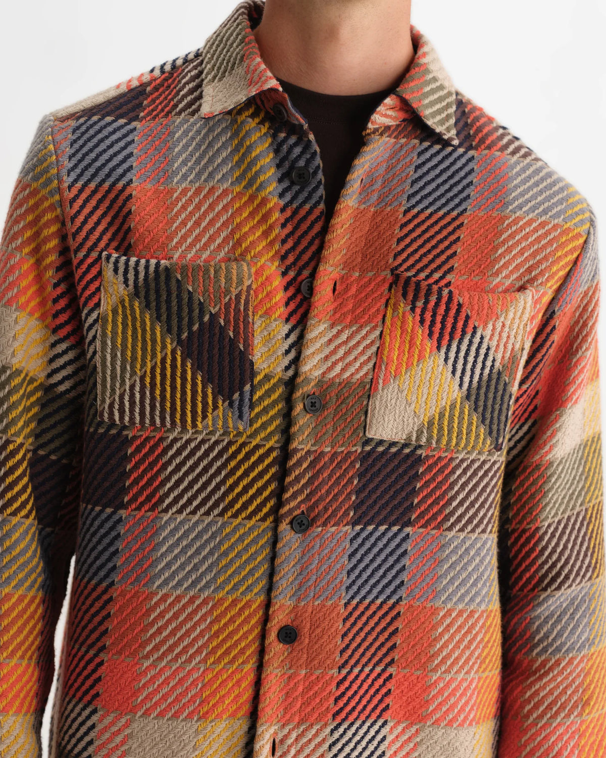 オーバーシャツ PIKE CHECK (ORANGE MULTI)