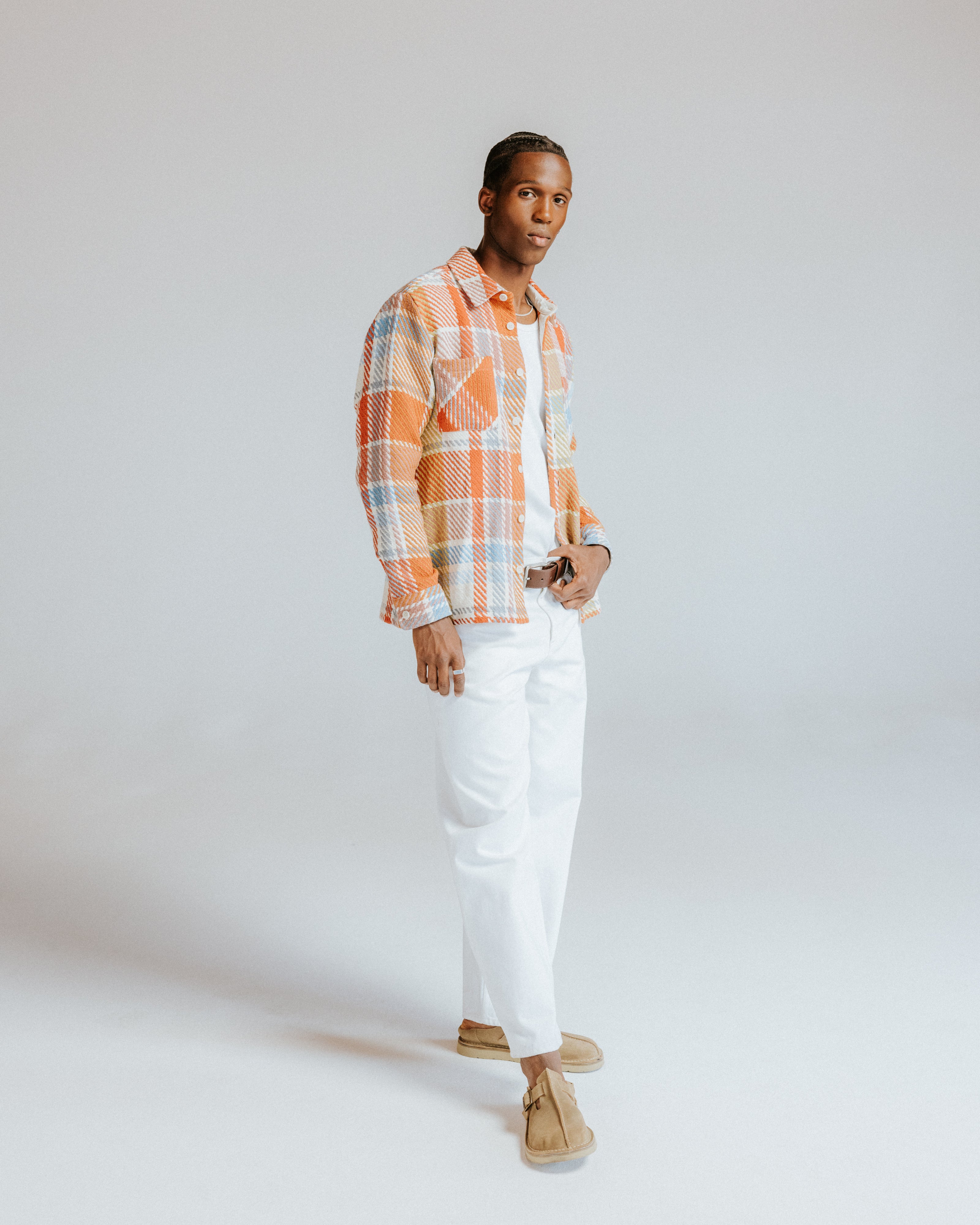 オーバーシャツ BUDE CHECK (PASTEL MULTI)