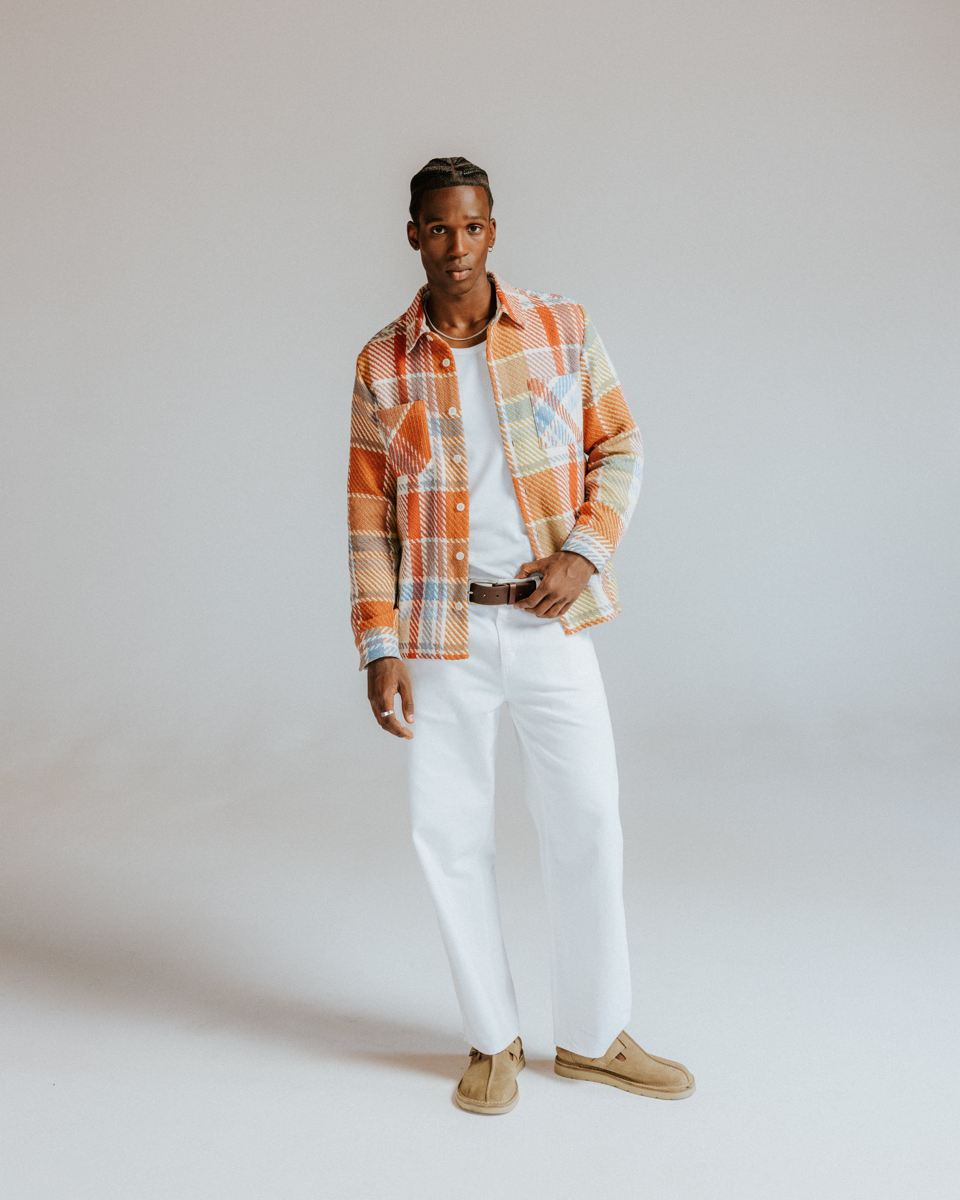 オーバーシャツ BUDE CHECK (PASTEL MULTI)