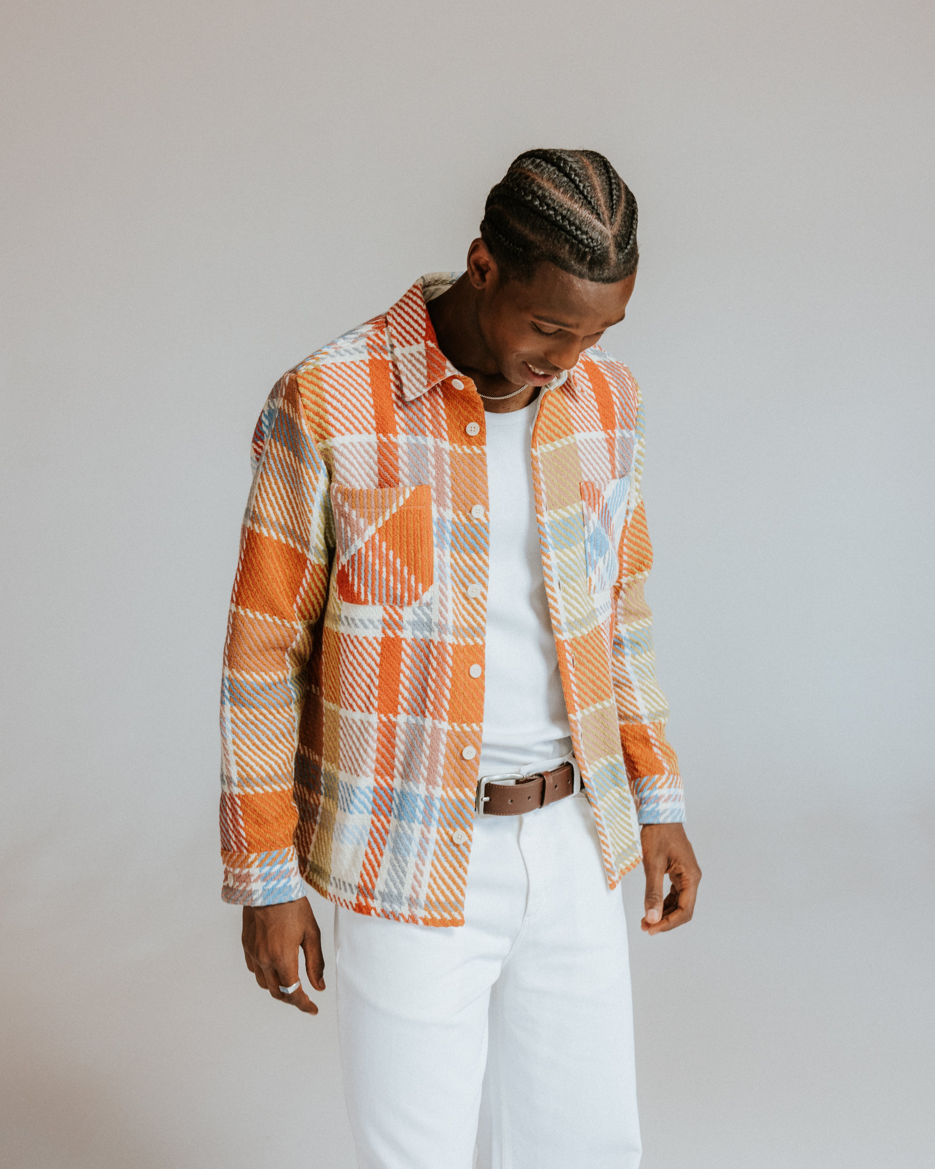 オーバーシャツ BUDE CHECK (PASTEL MULTI)