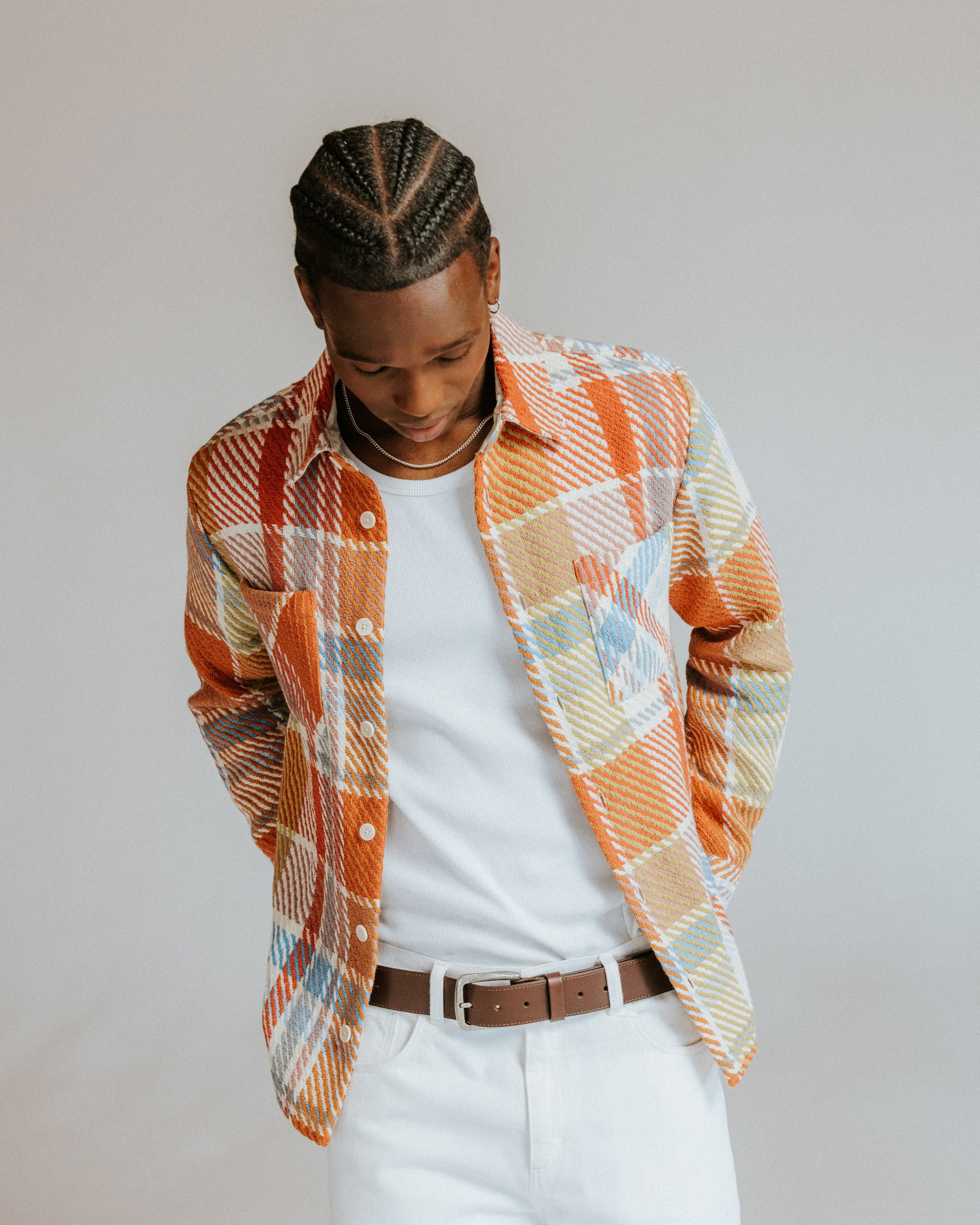 オーバーシャツ BUDE CHECK (PASTEL MULTI)
