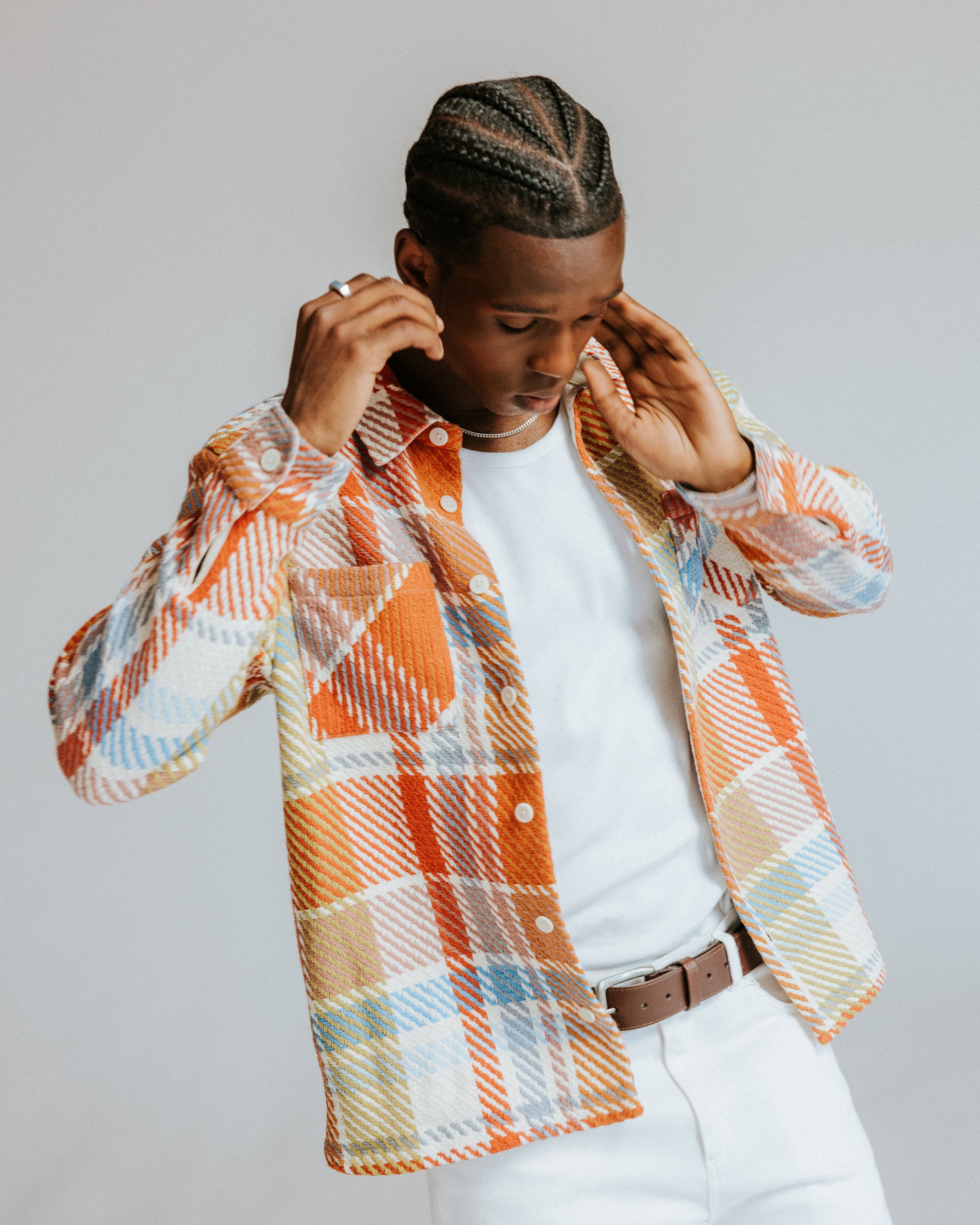 オーバーシャツ BUDE CHECK (PASTEL MULTI)
