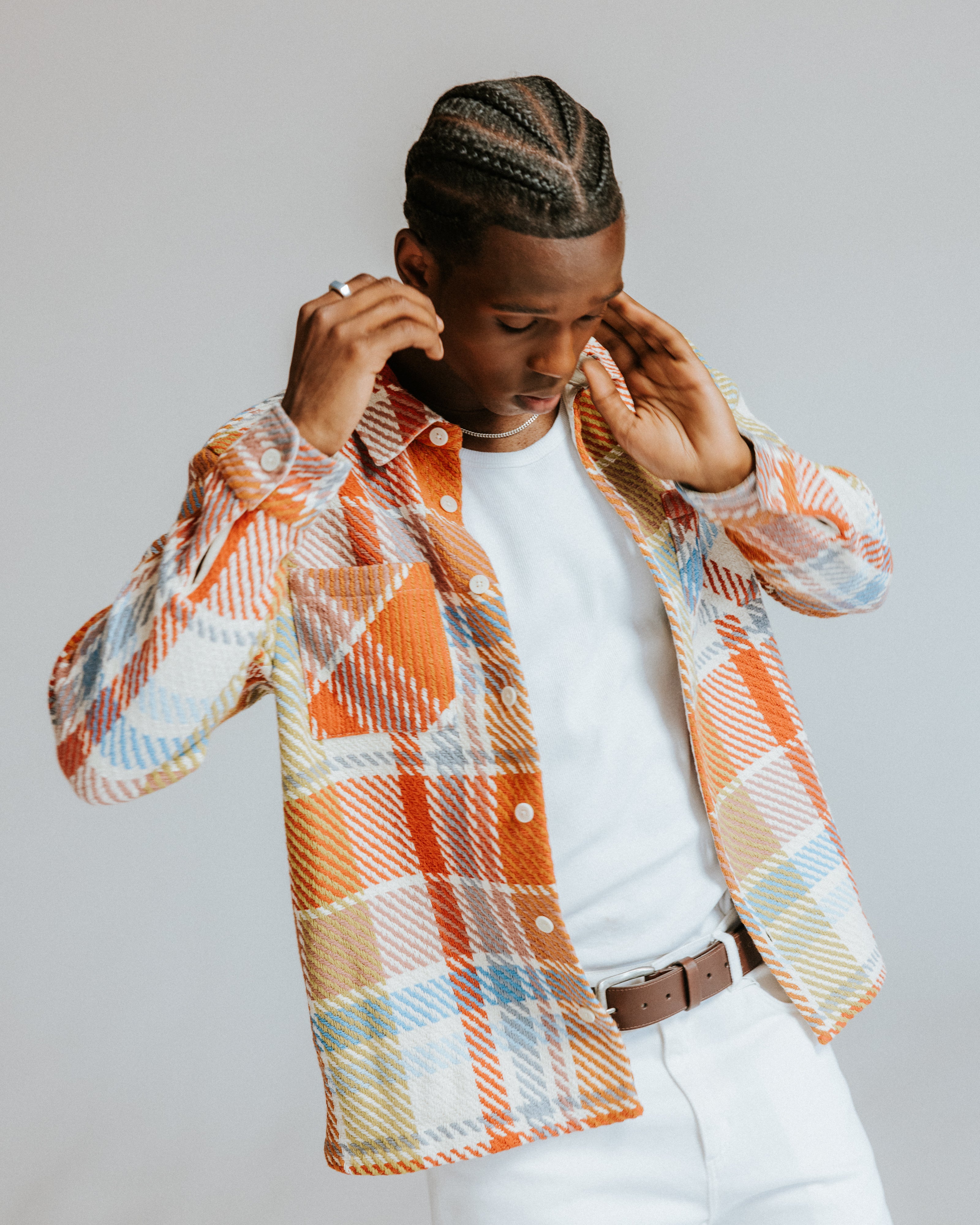 オーバーシャツ BUDE CHECK (PASTEL MULTI)