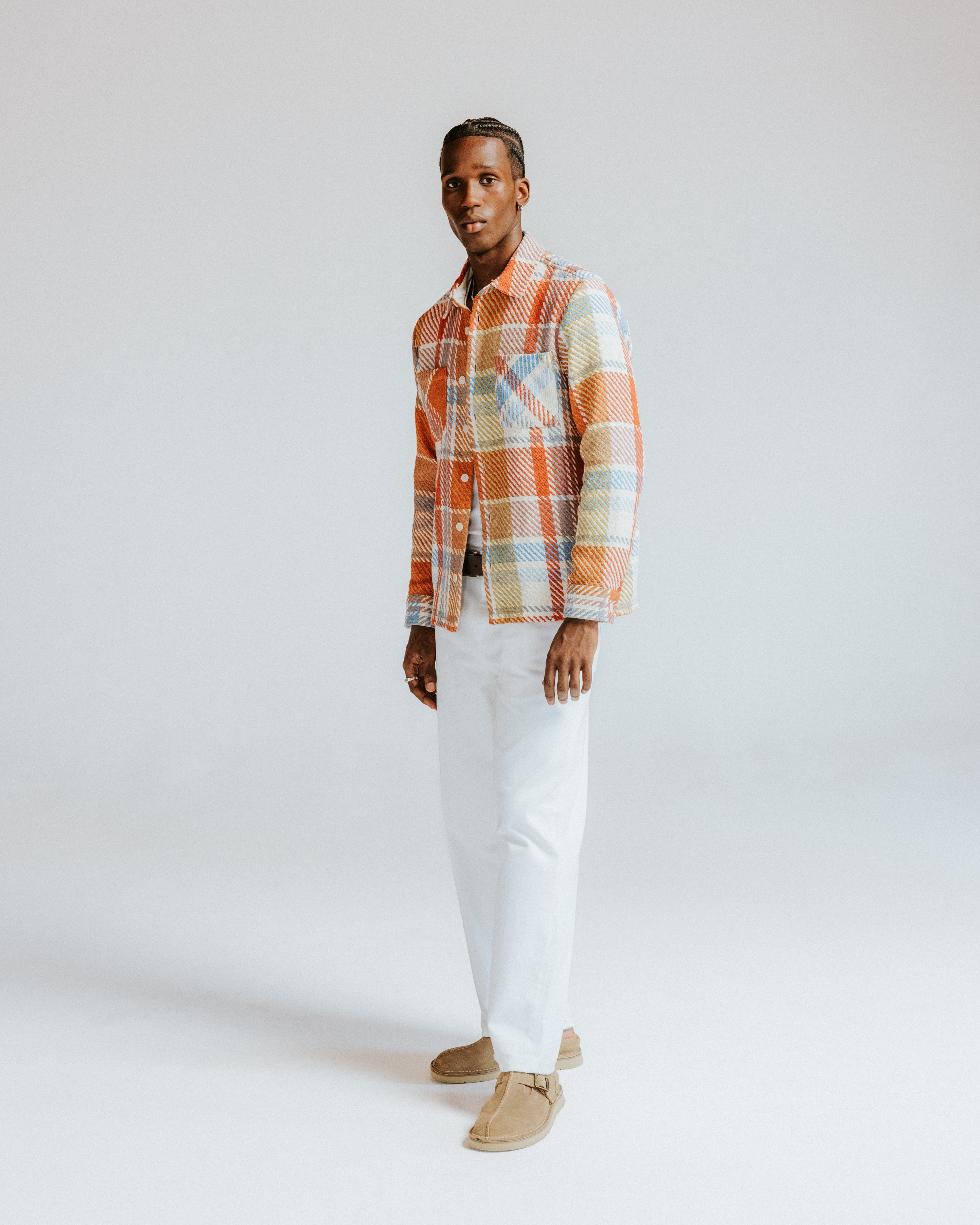 オーバーシャツ BUDE CHECK (PASTEL MULTI)