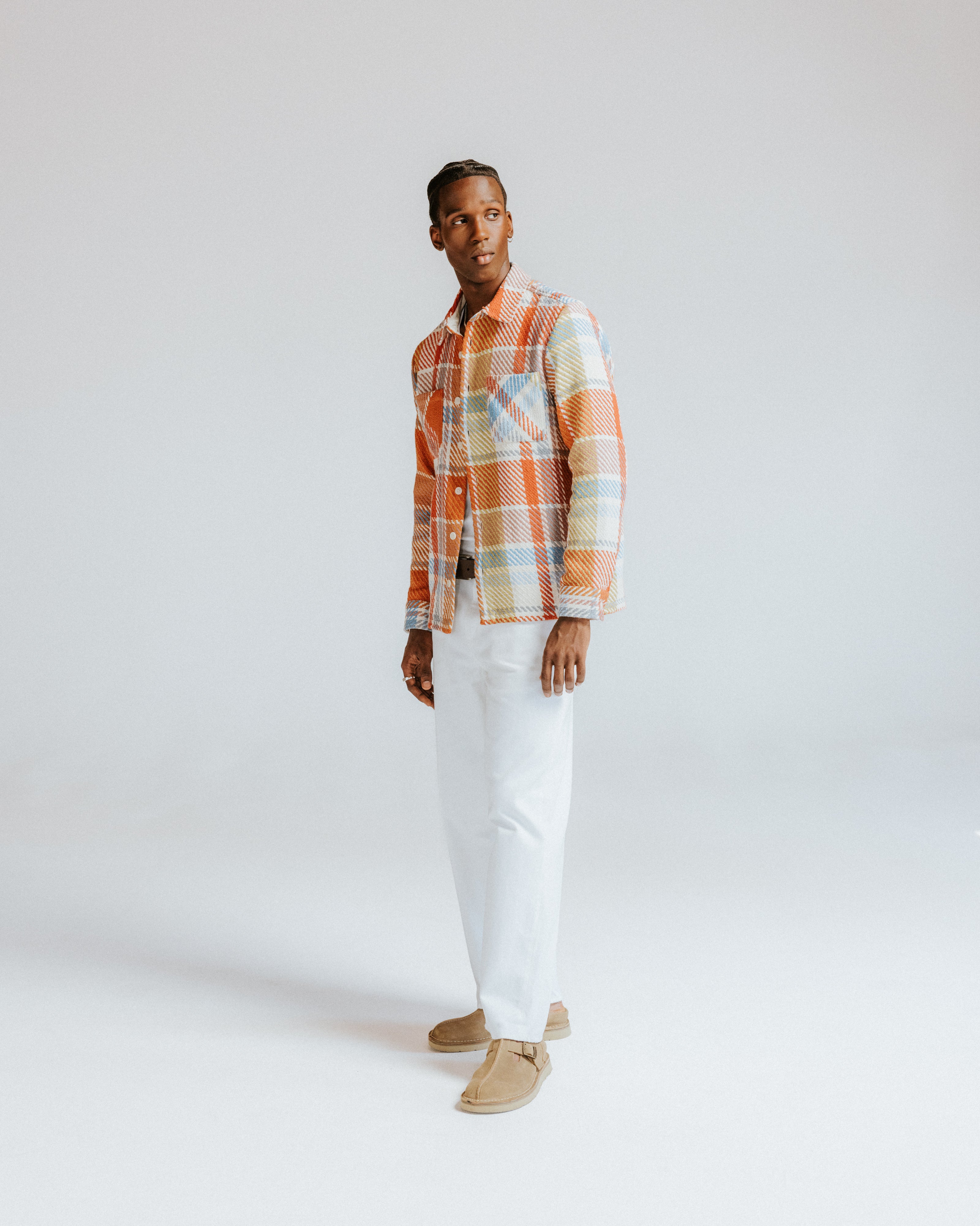 オーバーシャツ BUDE CHECK (PASTEL MULTI)