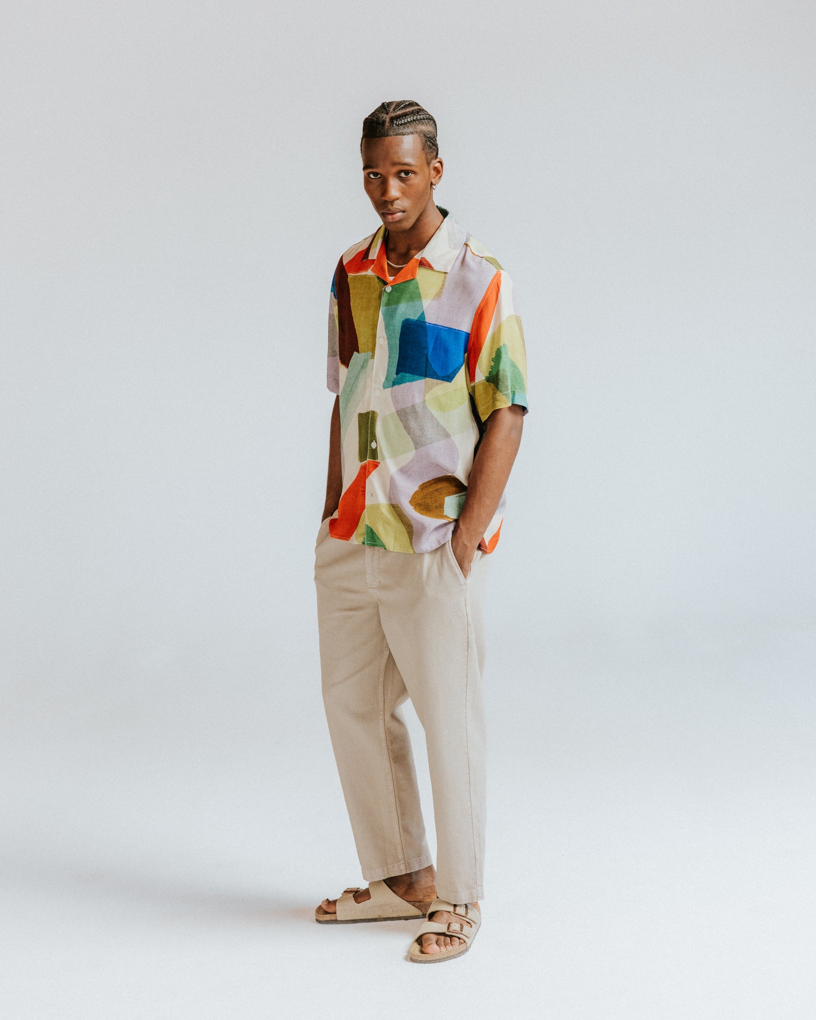 ディドコットシャツ PAINTED SHAPES (MULTI)｜Wax London ワックスロンドン