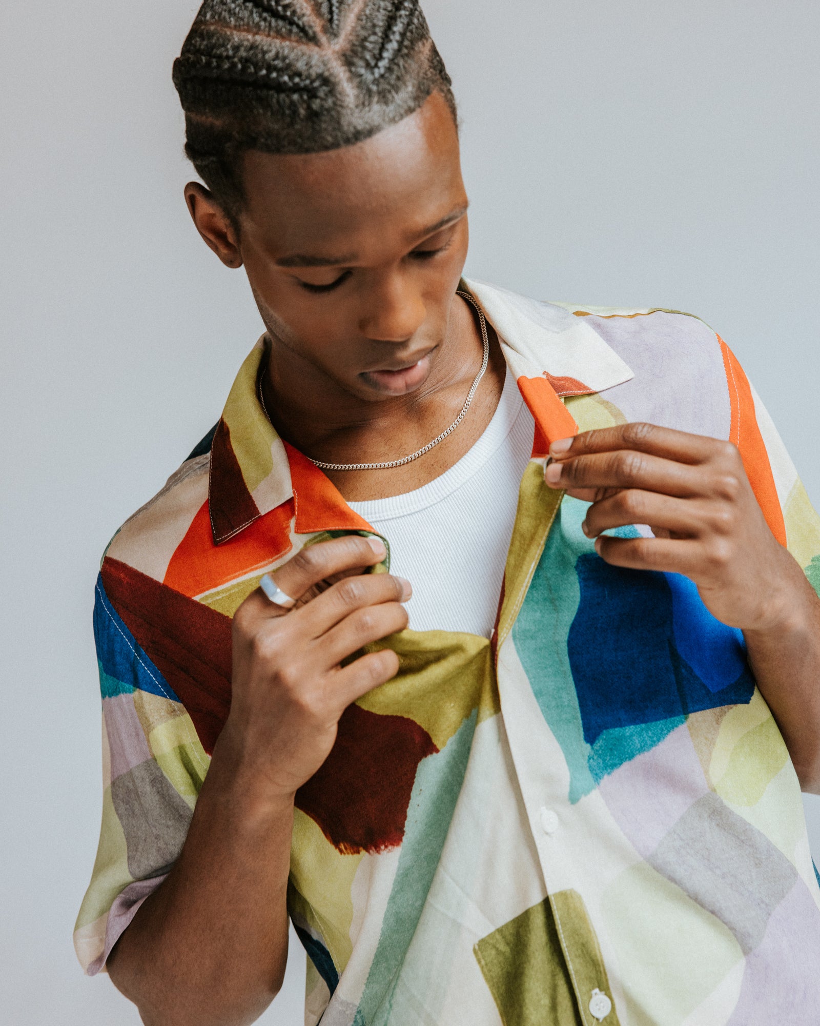 ディドコットシャツ PAINTED SHAPES (MULTI)｜Wax London ワックスロンドン