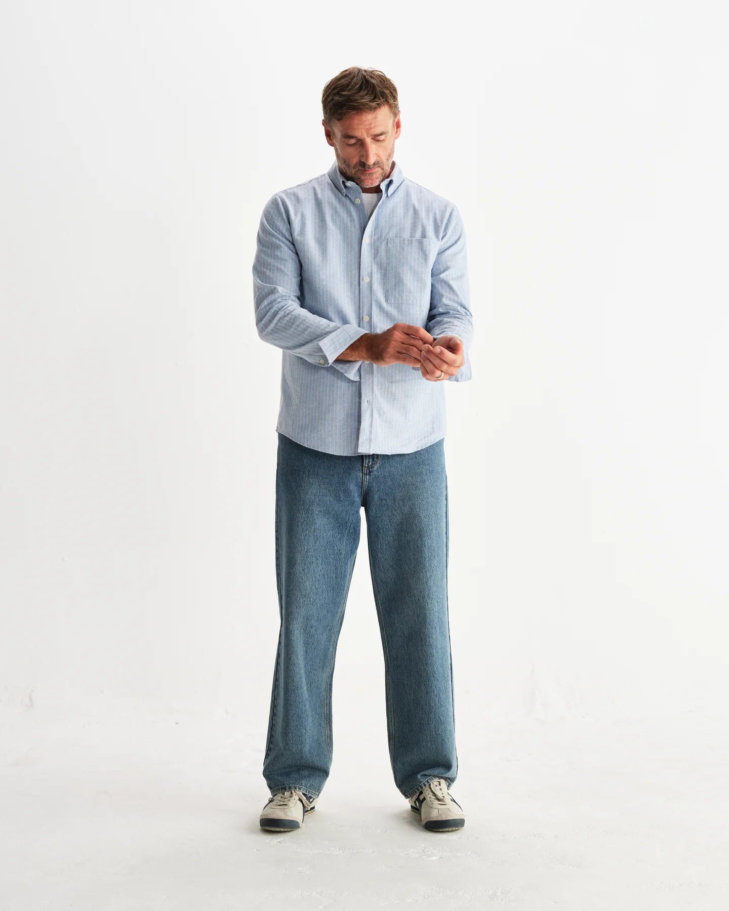 アビンドンシャツ PREP STRIPE (BLUE)