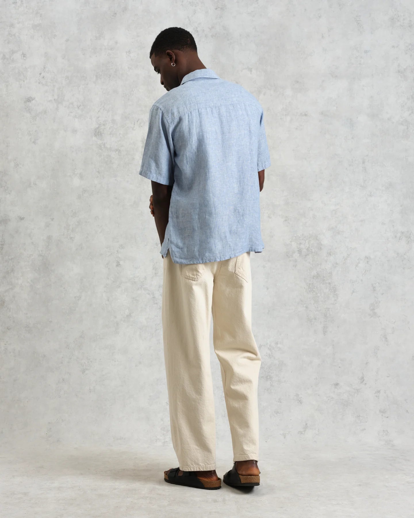 バートレットシャツ TWO TONE LINEN (BLUE)