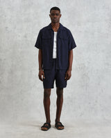 【予約】バートレットシャツ TWO TONE LINEN (NAVY)