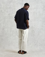 【予約】バートレットシャツ TWO TONE LINEN (NAVY)