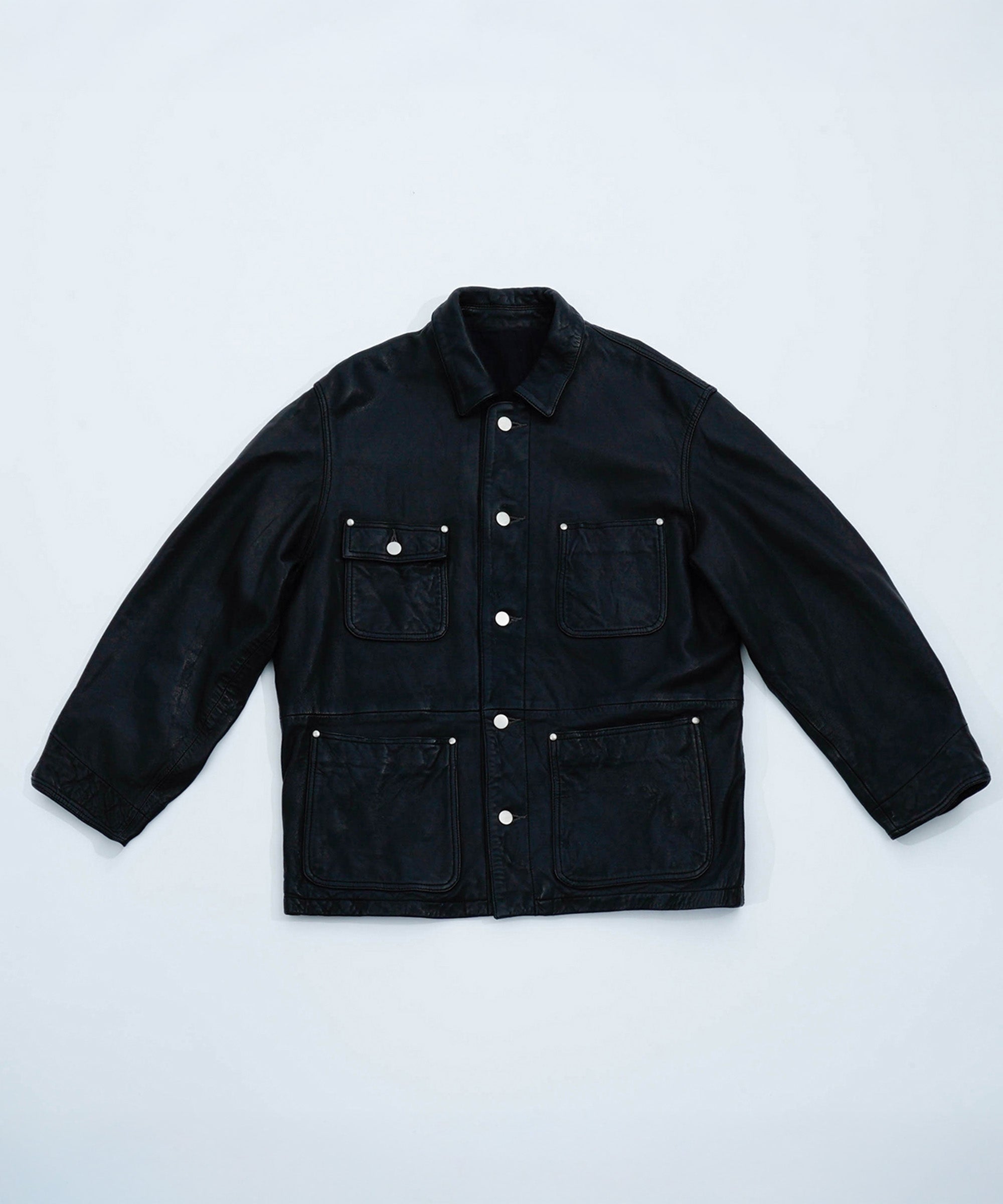 ウィメンズ ウォッシュレザー カバーオール（ラム）_coverall