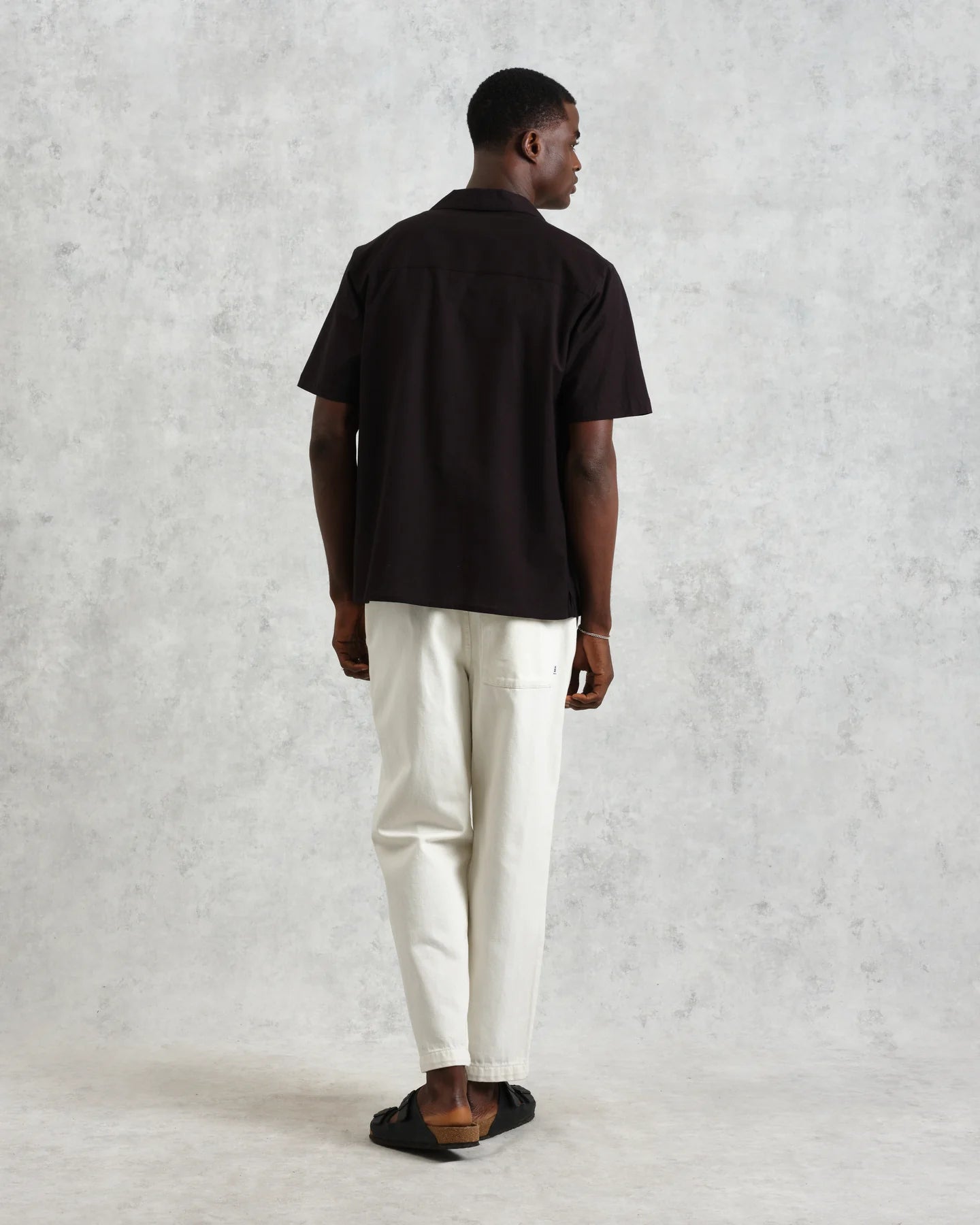 ディドコットシャツ ABSTRACT APPLIQUE (BLACK/ECRU)