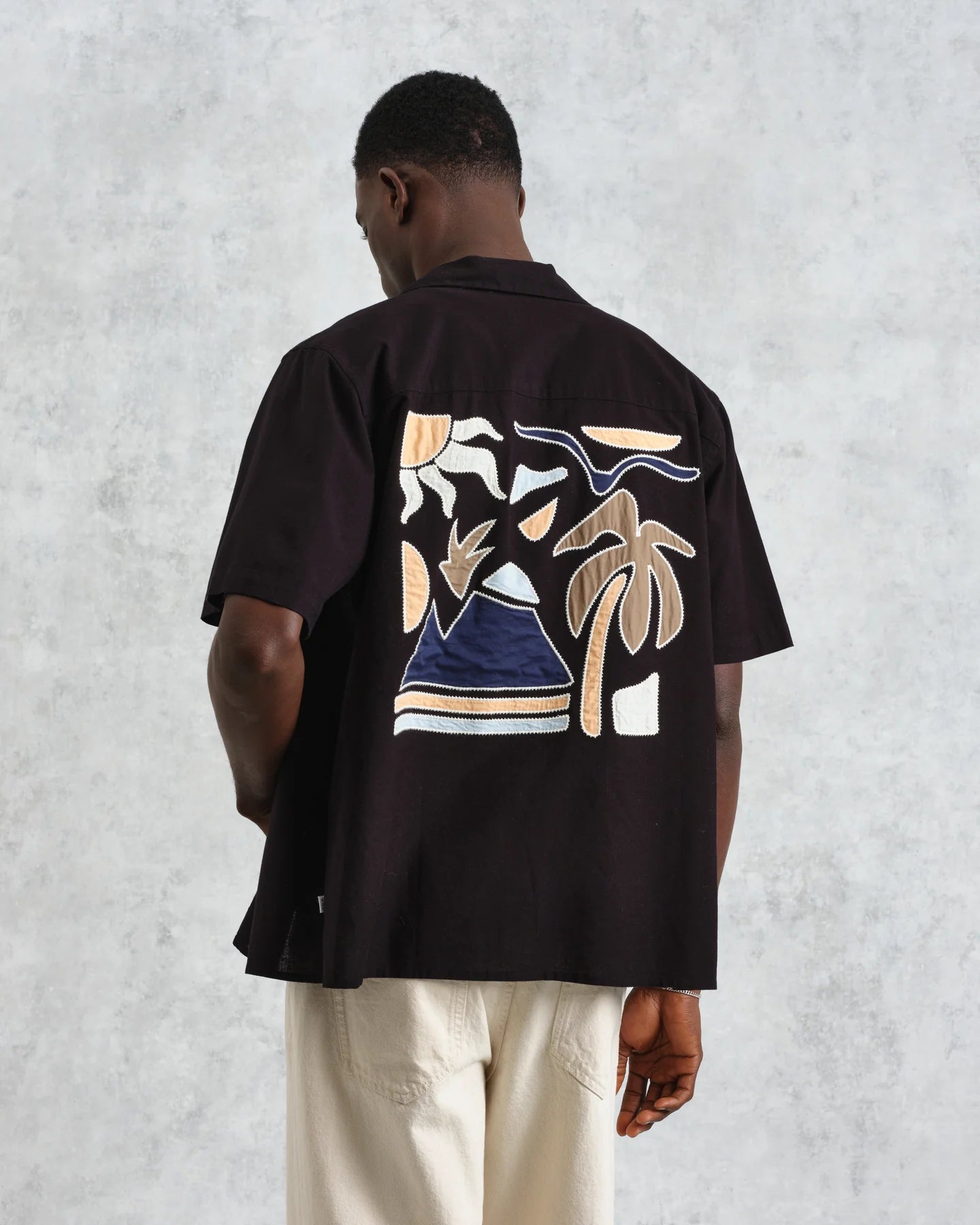 ディドコットシャツ W POCKET APPLIQUE (BLACK/MULTI) - グリニッジ オンラインストア