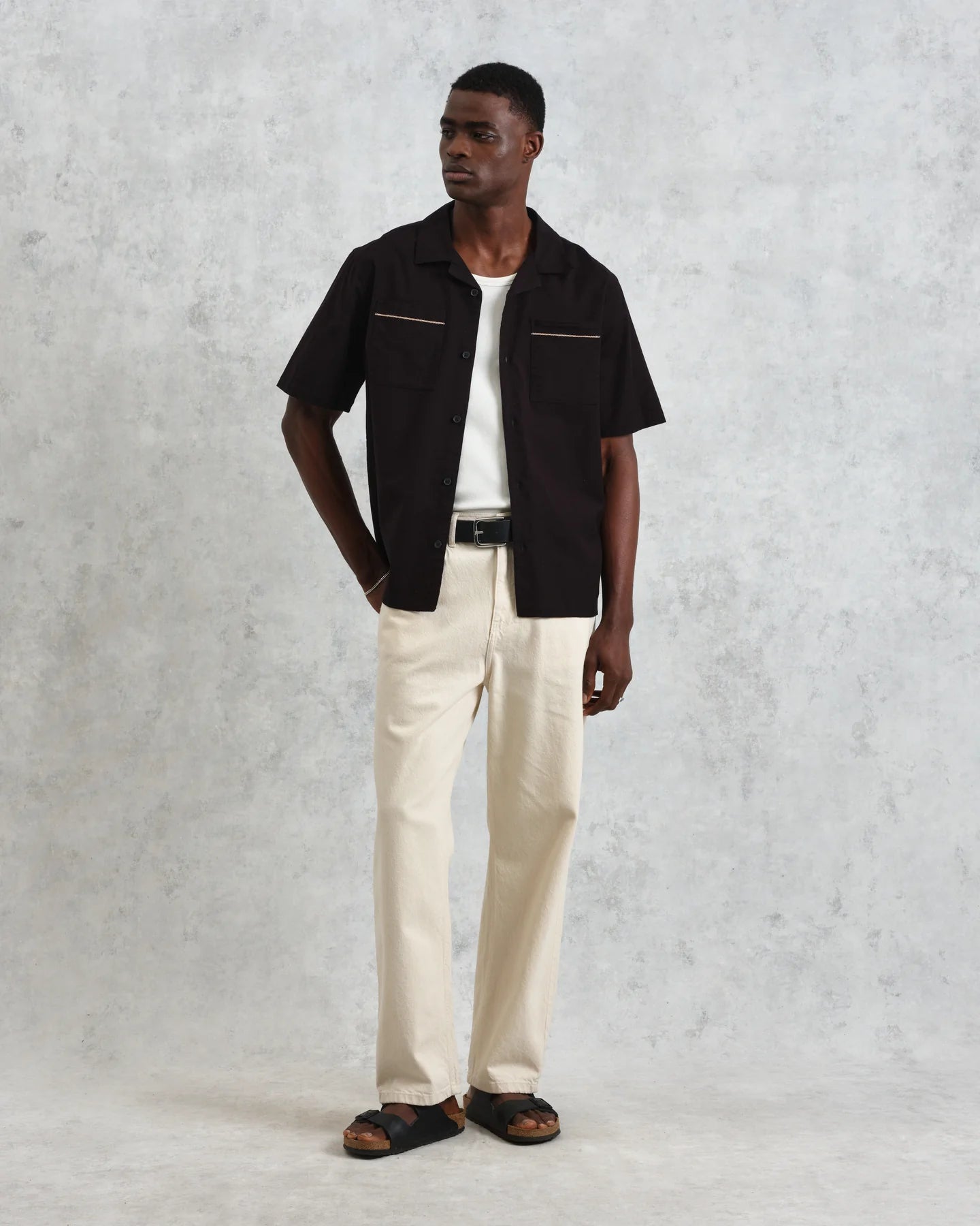 ディドコットシャツ W POCKET APPLIQUE (BLACK/MULTI) - グリニッジ オンラインストア