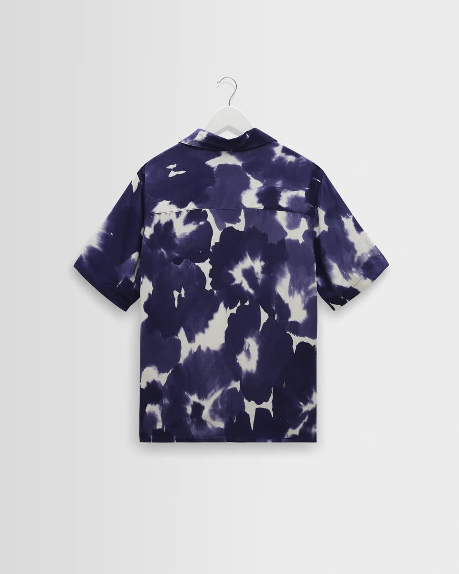 ディドコットシャツ PRESSED FLORAL (DARK BLUE/OFF WHITE)
