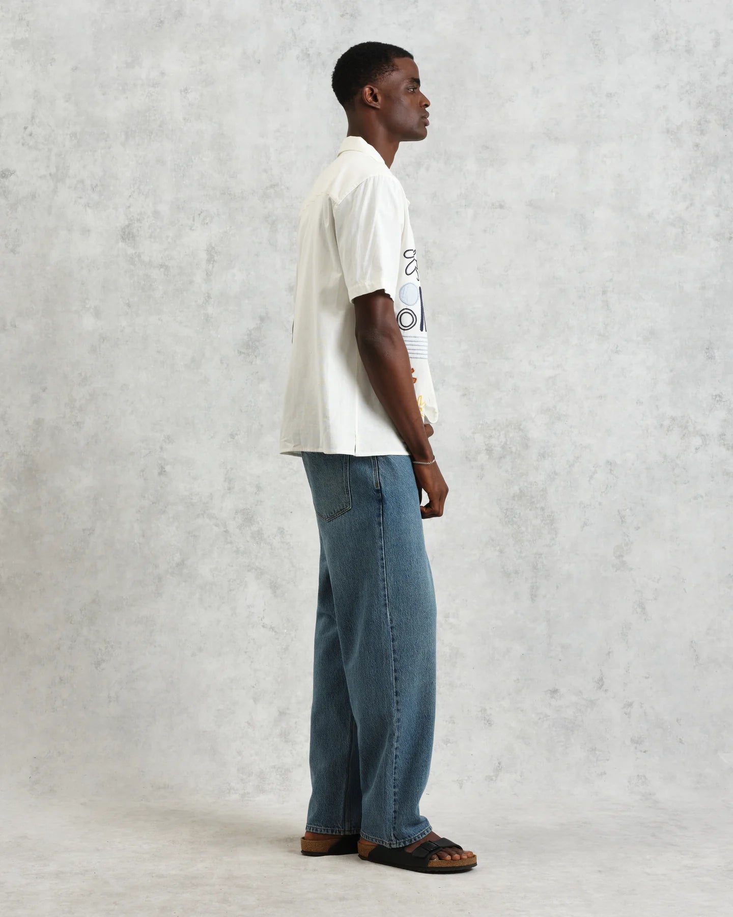 ディドコットシャツ ABSTRACT APPLIQUE (ECRU/MULTI)