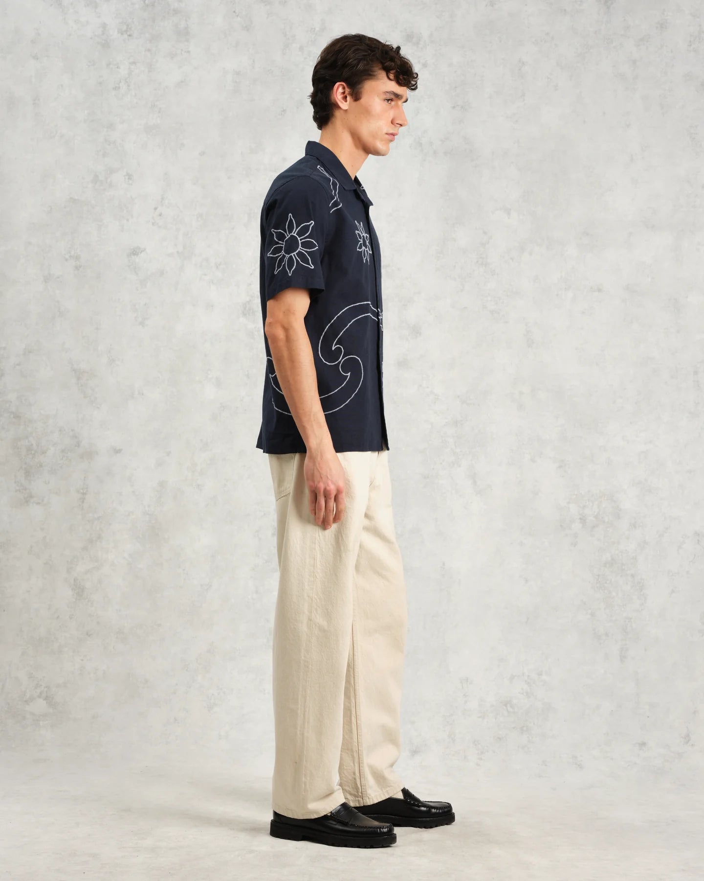 ディドコットシャツ BOLD STITCH (NAVY)