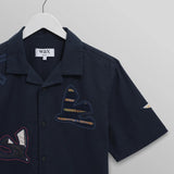 ディドコットシャツ BIRD DOOBLE (NAVY/MULTI) - グリニッジ オンラインストア