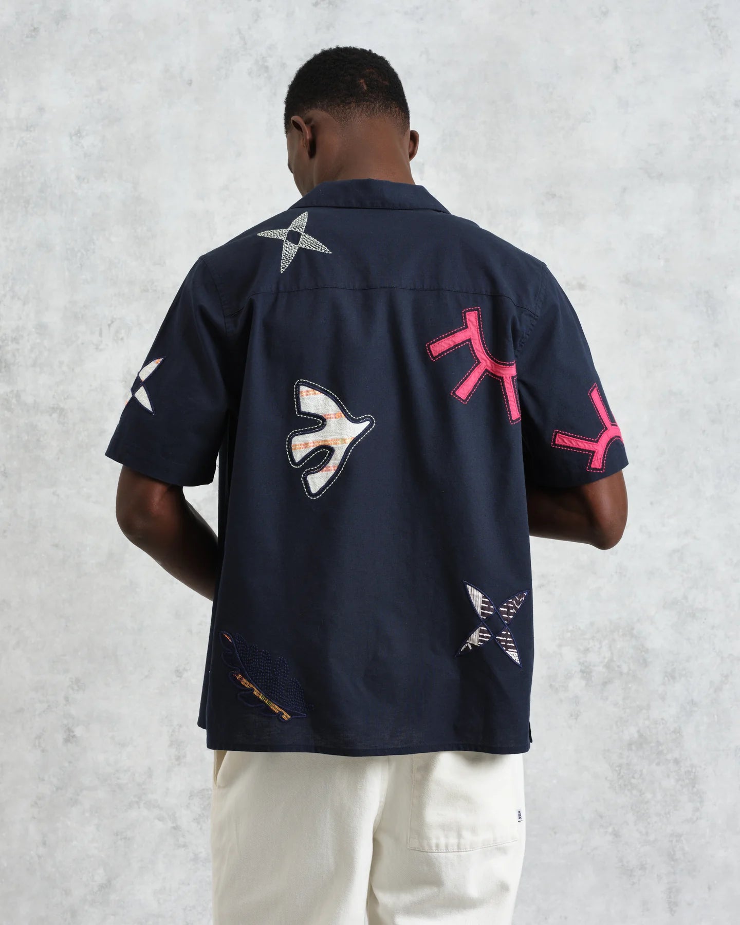 ディドコットシャツ BIRD DOOBLE (NAVY/MULTI) - グリニッジ オンラインストア