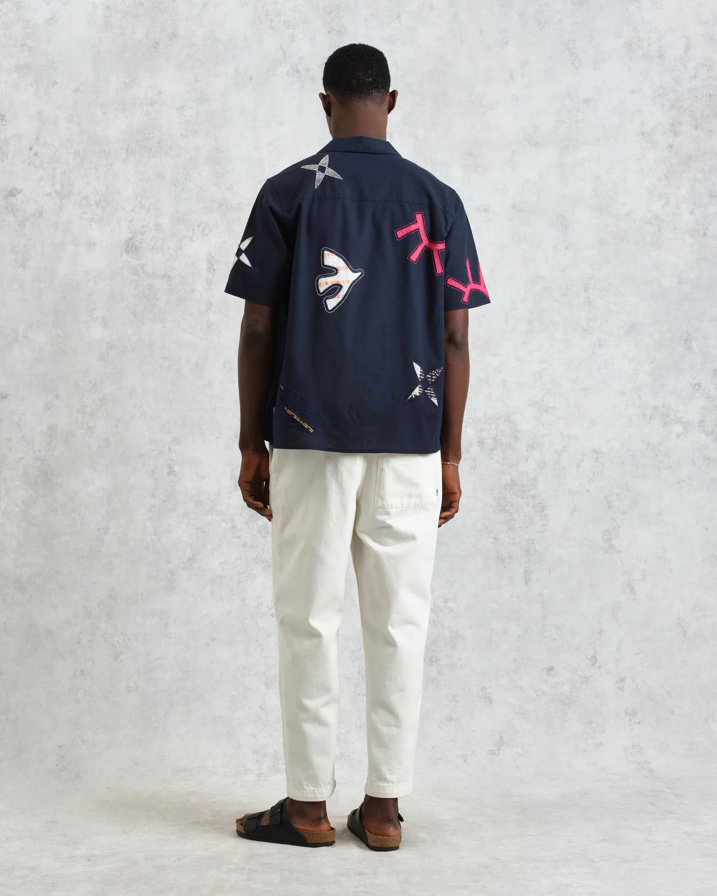 ディドコットシャツ BIRD DOOBLE (NAVY/MULTI) - グリニッジ オンラインストア