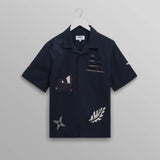 ディドコットシャツ BIRD DOOBLE (NAVY/MULTI) - グリニッジ オンラインストア