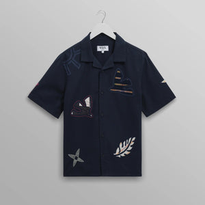 ディドコットシャツ BIRD DOOBLE (NAVY/MULTI) - グリニッジ オンラインストア