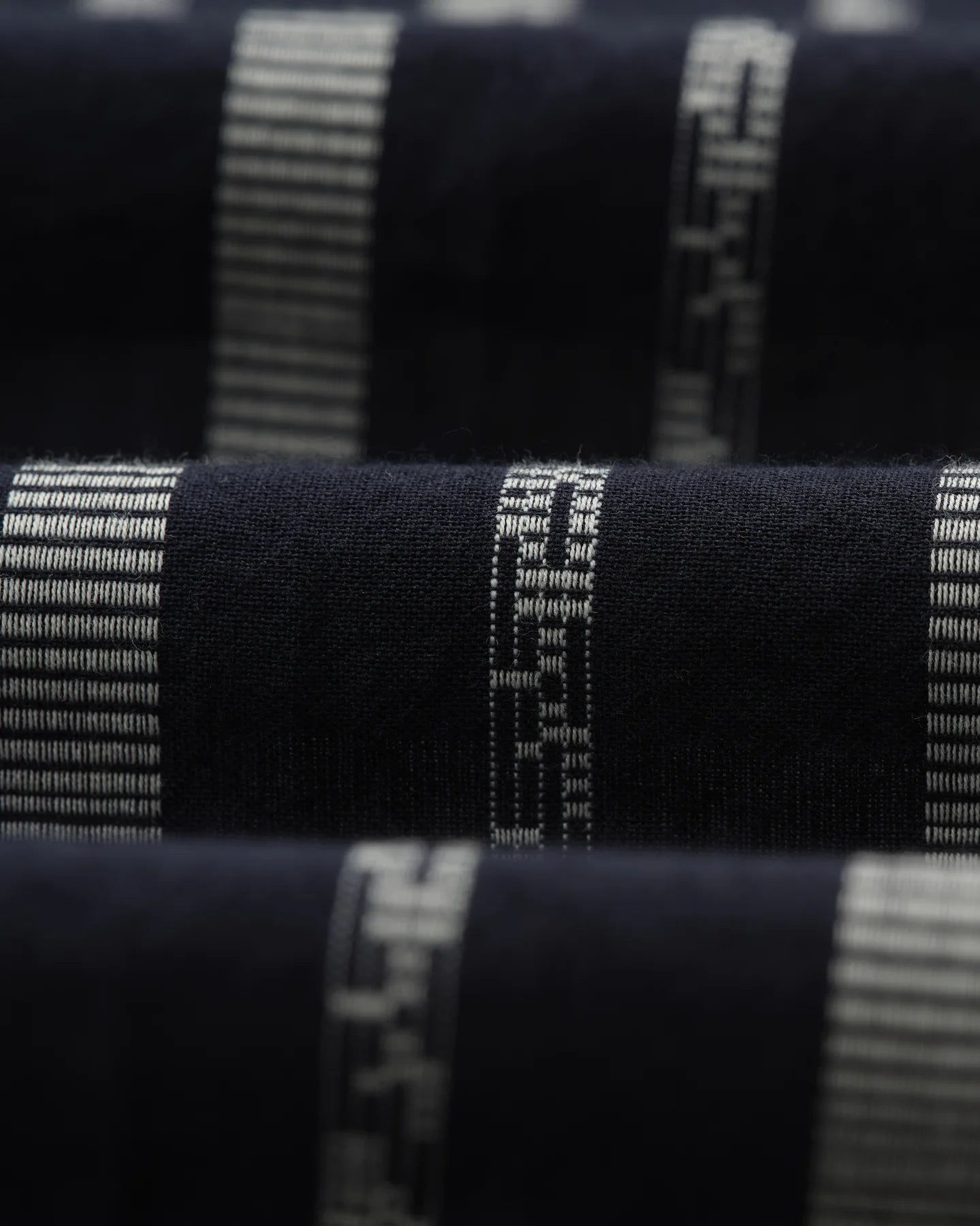 ディドコットシャツ FLECK STRIPE (NAVY)