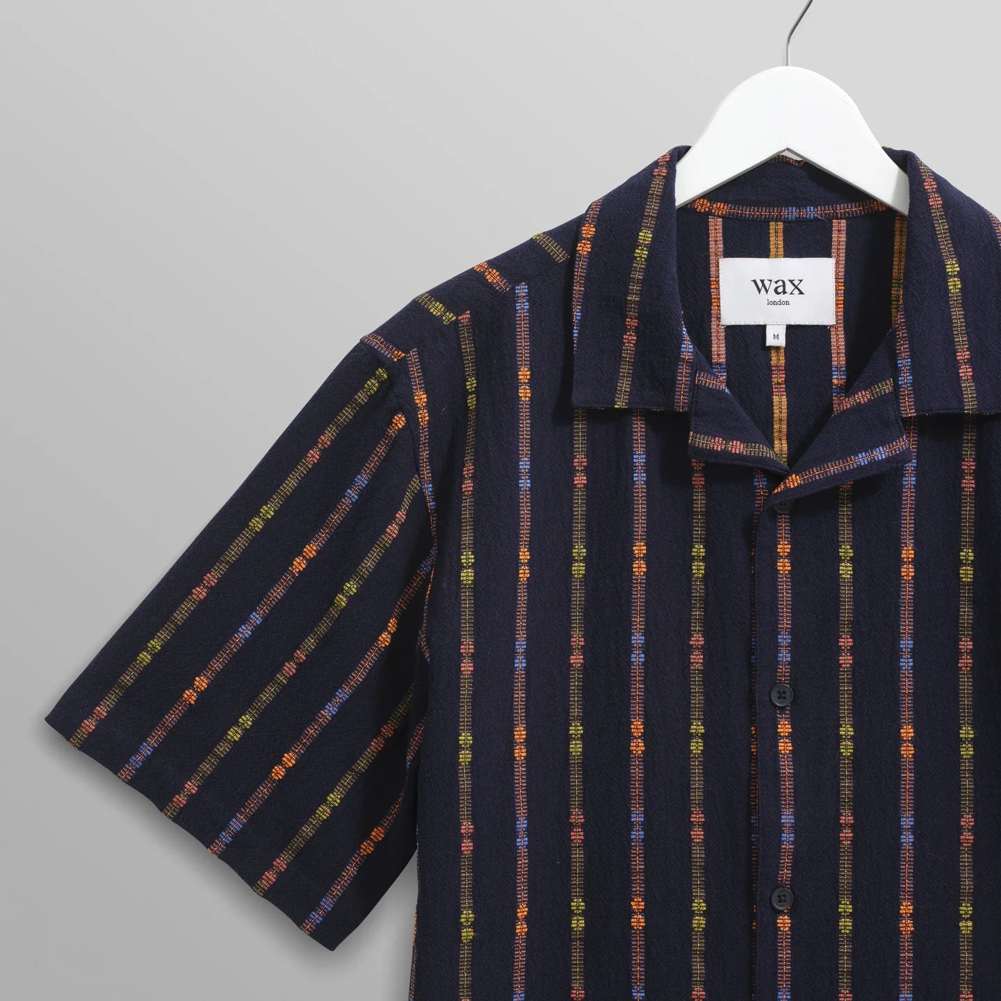 ディドコットシャツ MULTI LOOM STRIPE (NAVY/ORANGE)