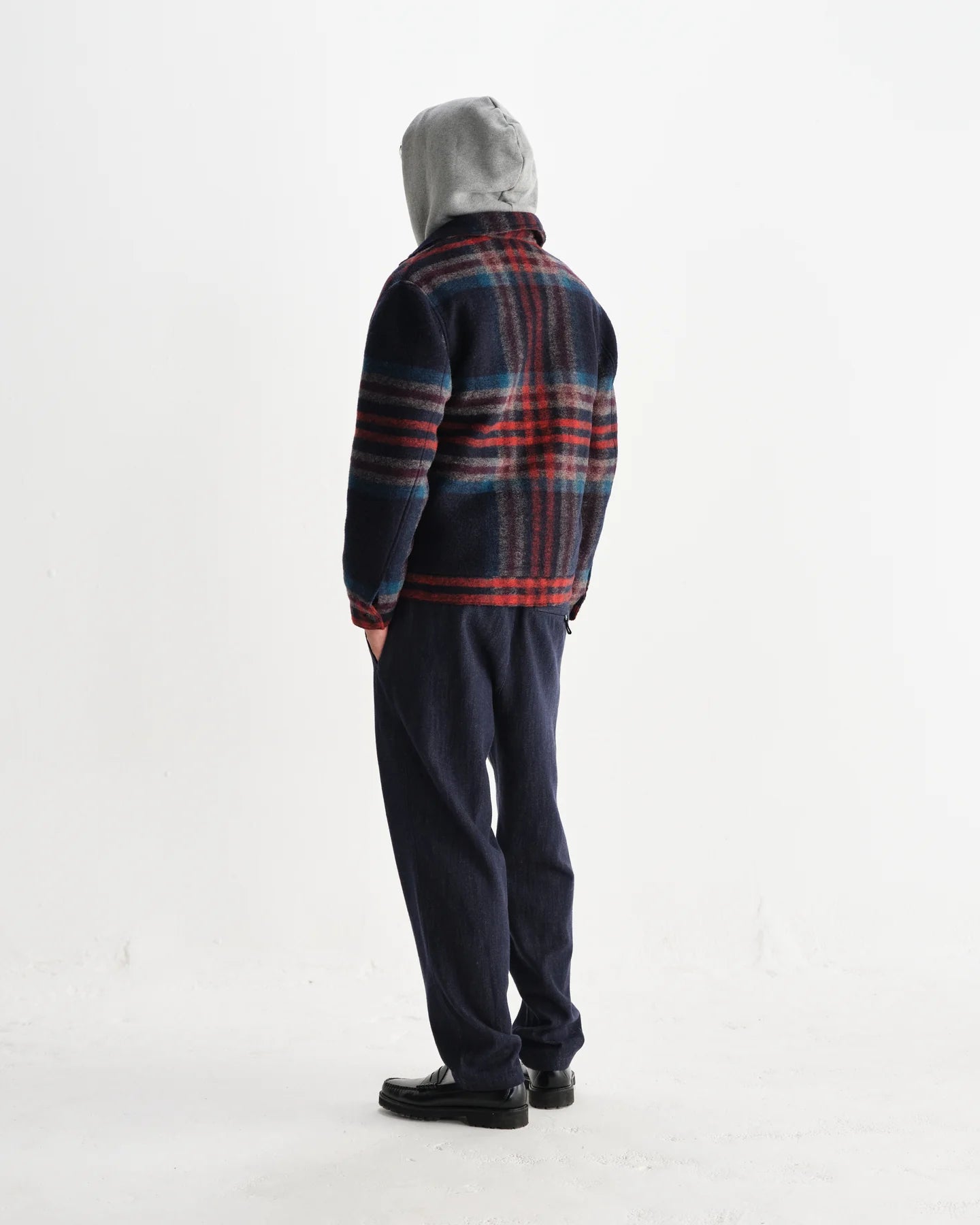 ヒースジャケット Heath Jacket Wool Check (NAVY/MULTI)