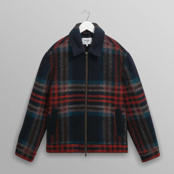 ヒースジャケット Heath Jacket Wool Check (NAVY/MULTI)