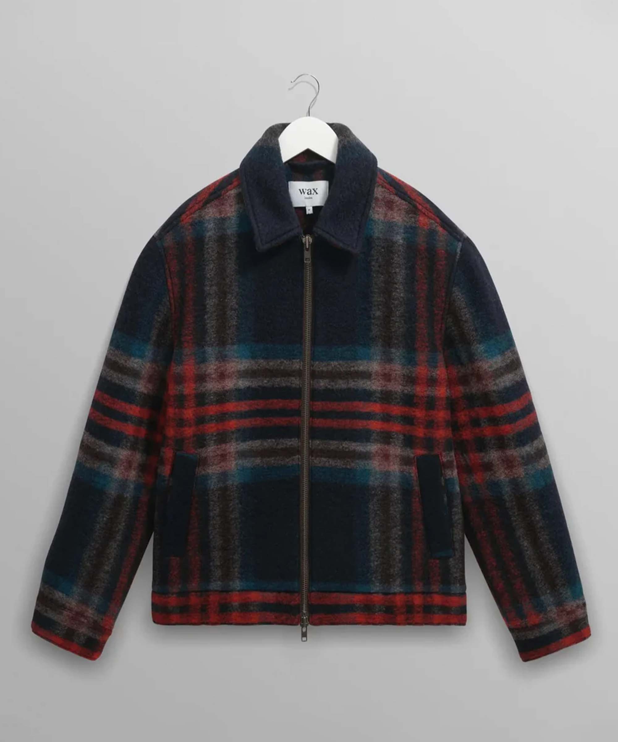 ヒースジャケット Heath Jacket Wool Check (NAVY/MULTI)