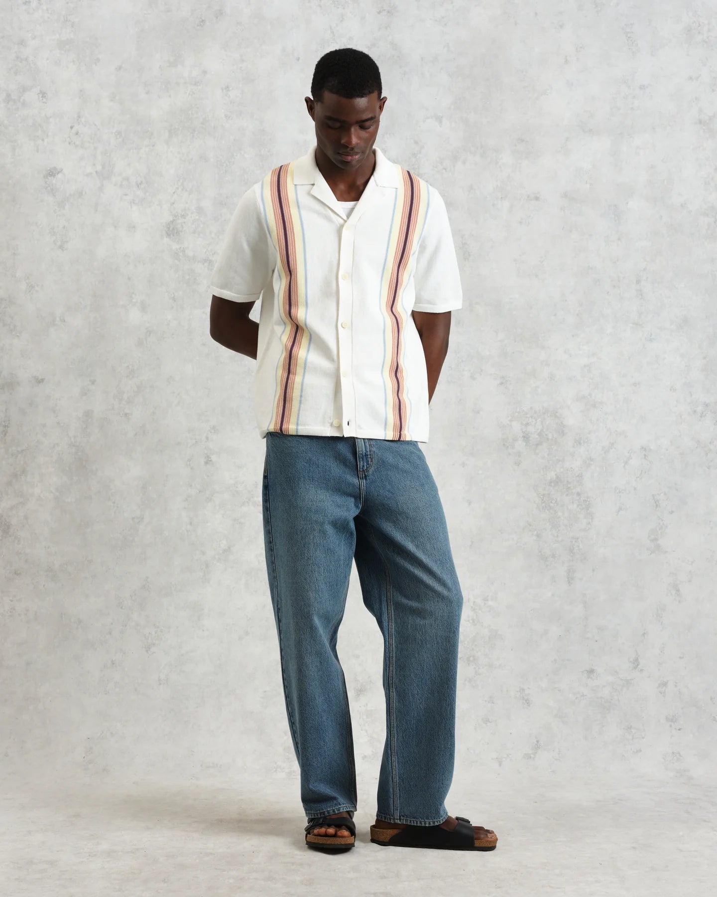 アイビーシャツ COTTON STRIPE (ECRU/MULTI)