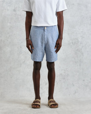 カートショーツ TOW TONE LINEN (BLUE)
