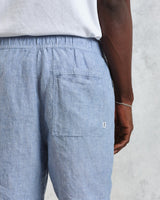 カートショーツ TOW TONE LINEN (BLUE)