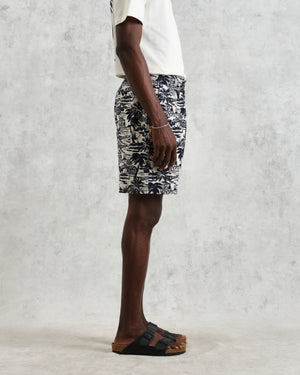 【予約】カートショーツ BEACH SCENE JACQUARD (NAVY/ECRU)