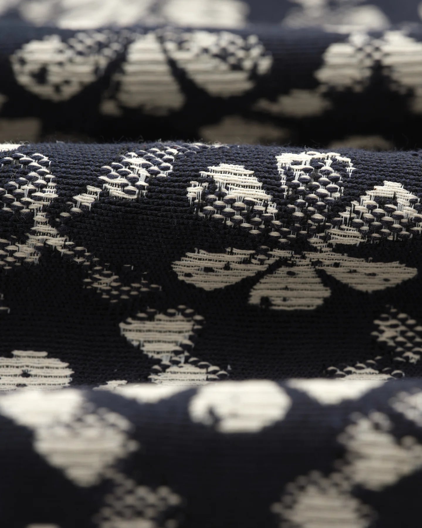 カートショーツ FLOWER STAMP JCQUARD (NAVY/ECRU)