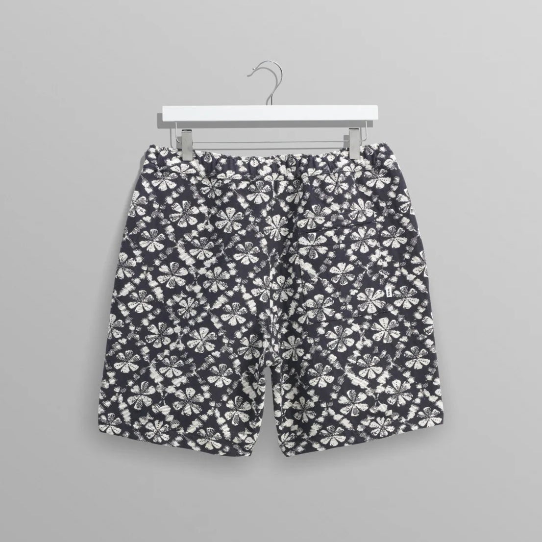 カートショーツ FLOWER STAMP JCQUARD (NAVY/ECRU)