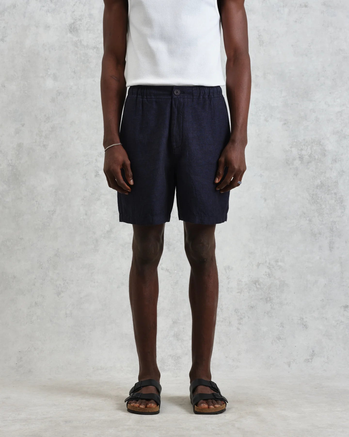 カートショーツ TOW TONE LINEN (NAVY) - グリニッジ オンラインストア