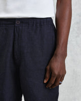 【予約】カートショーツ TOW TONE LINEN (NAVY)