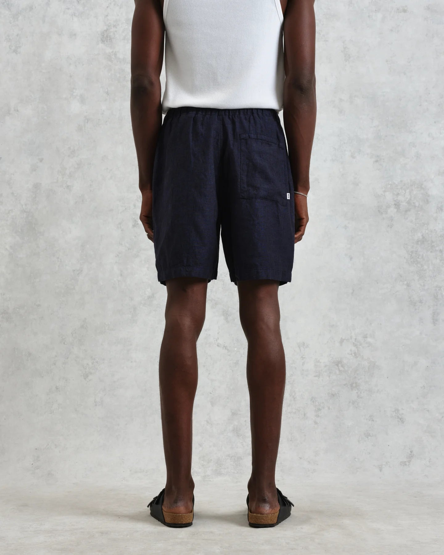 カートショーツ TOW TONE LINEN (NAVY) - グリニッジ オンラインストア