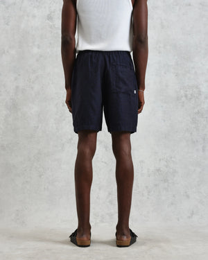 【予約】カートショーツ TOW TONE LINEN (NAVY)