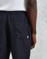 【予約】カートショーツ TOW TONE LINEN (NAVY)