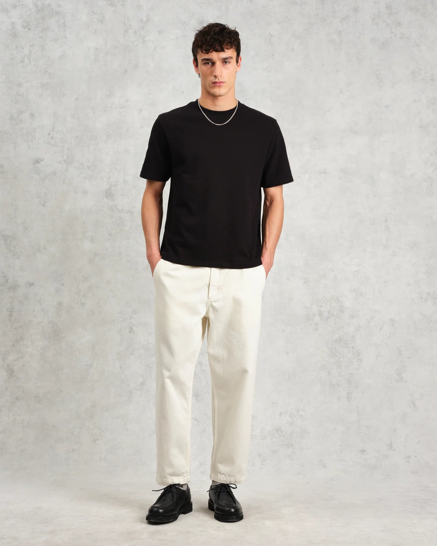 カートトラウザーズ ORGANIC COTTON TWILL (OFF WHITE)