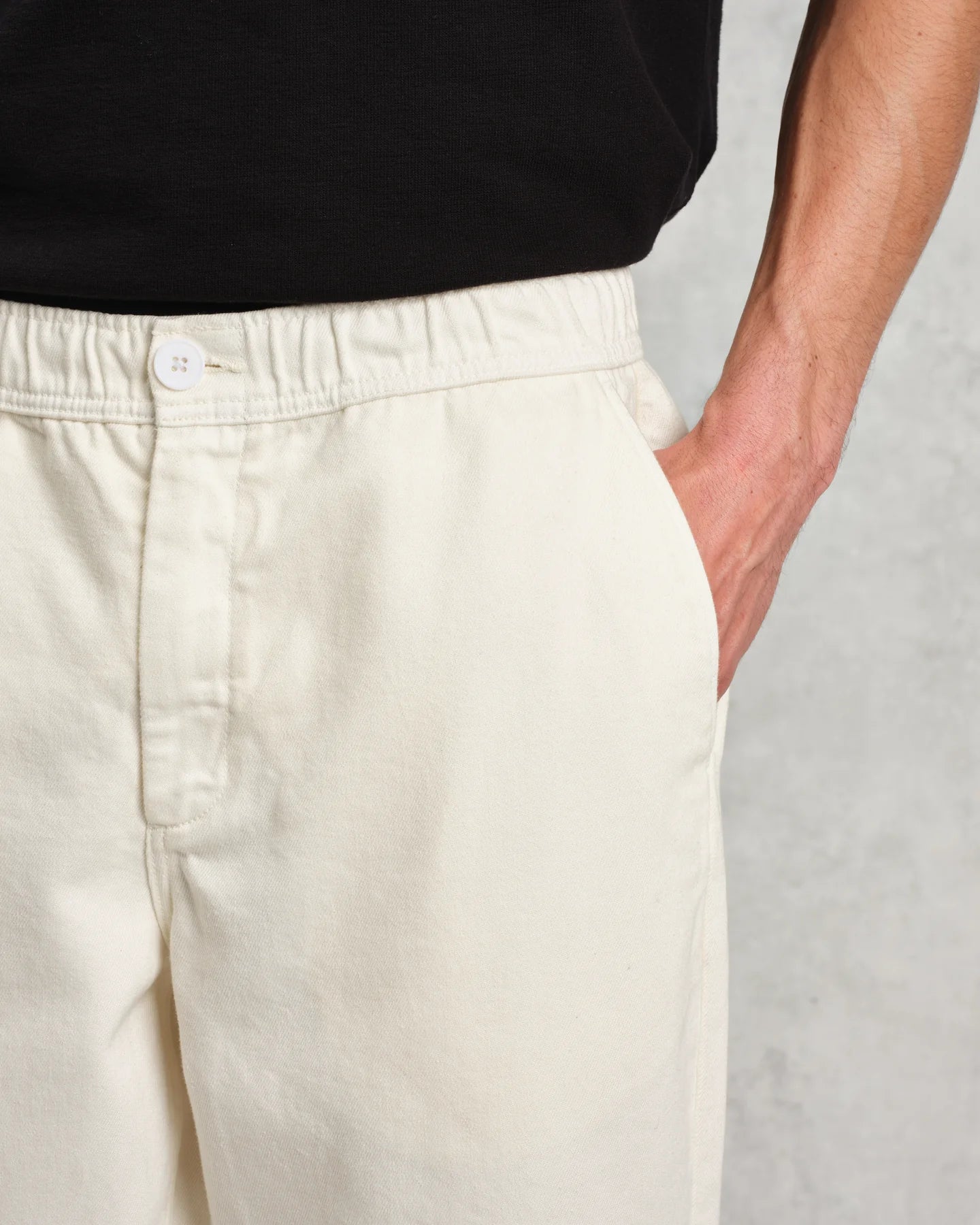 カートトラウザーズ ORGANIC COTTON TWILL (OFF WHITE)