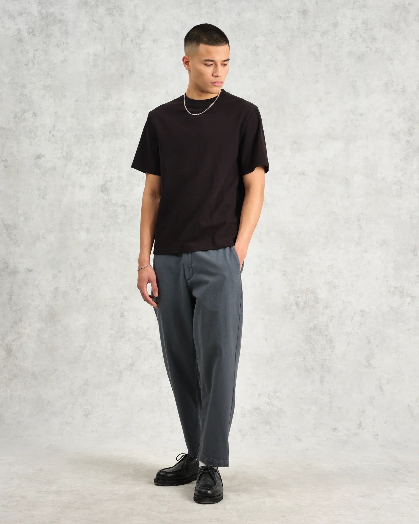 カートトラウザーズ ORGANIC COTTON TWILL (PETROL BLUE)