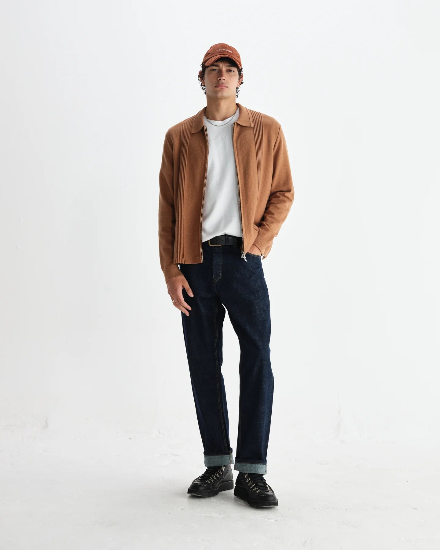 レノックスジップ MILANO RIPPLE STRIPE (CAMEL)